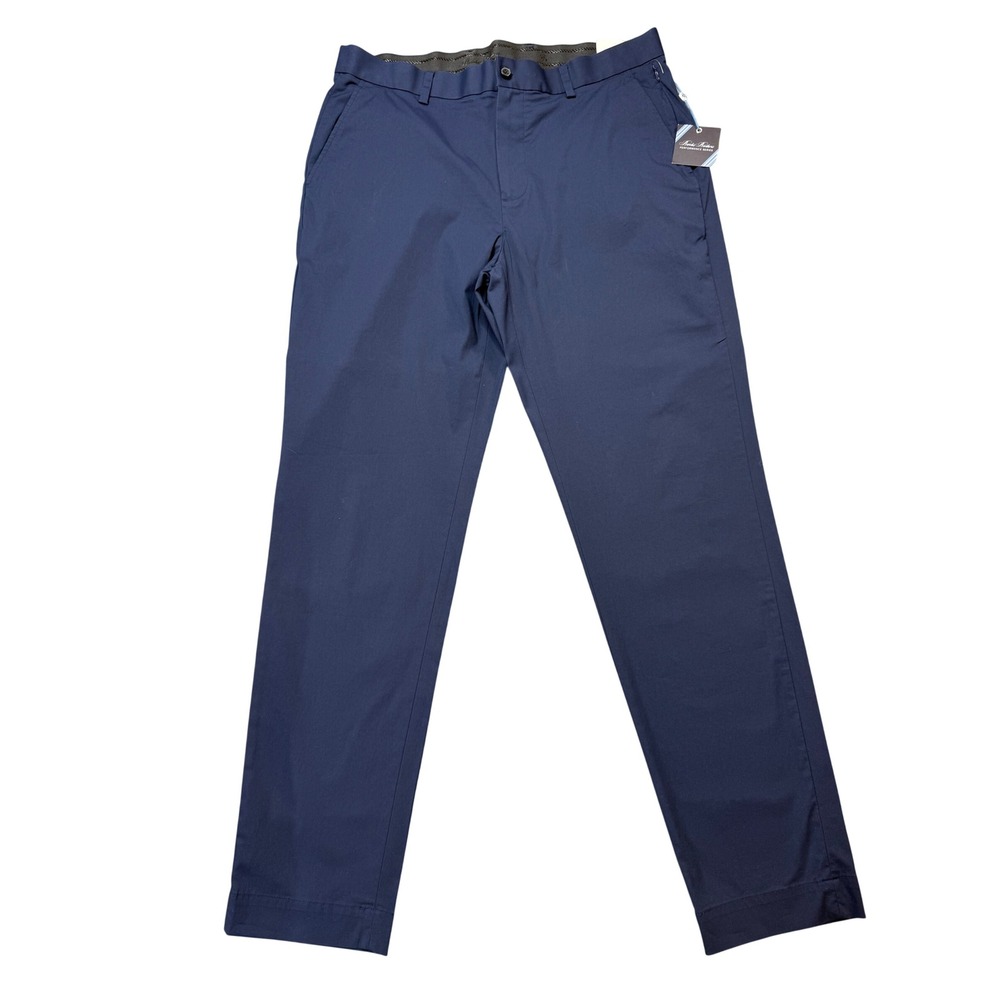 Brooks Brothers Performance Series Chinos Mens 36x34 Navy Blue New UV Protection